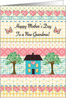 Mother’s Day to New Grandma, folk art card