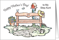 Mother’s Day to Step Aunt, country garden card