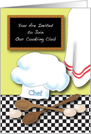 Invitation to join cooking club card