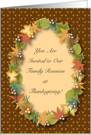 Invitation to Family Reunion at Thanksgiving card