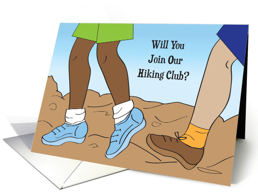 Invitation to Hiking Club, dirt trail card (1033071)