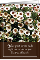 Thank You to Financial Adviser card