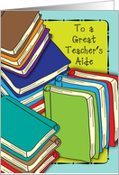 Encouragement for Teacher’s Aide, textbooks card