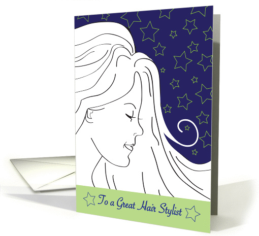 Encouragement for a Hair Stylist, stars card (1038283)