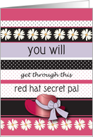 Encouragement for a Red Hat Secret Pal card