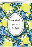 Encouragement, Frog Theme card