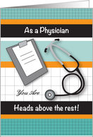 Encouragement for a Physician, Doctor, stethoscope card