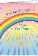 Encouragement, Rainbow Theme, stars card