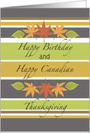 Happy Birthday & Happy Canadian Thanksgiving card