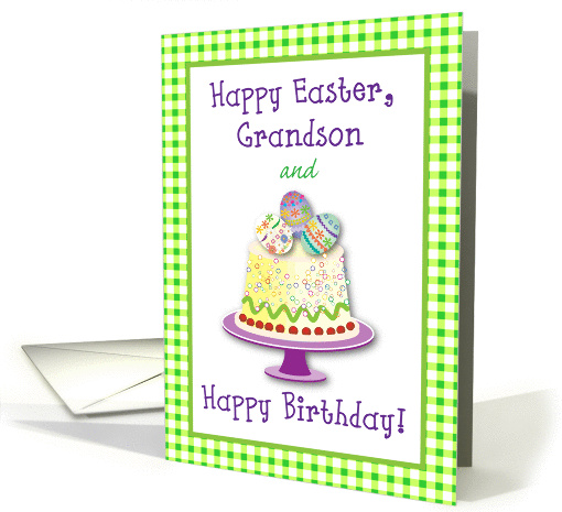 Happy Easter & Happy Birthday to Grandson card (1041425)