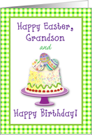 Happy Easter & Happy Birthday to Grandson card