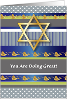 Encouragement for Rabbi, Star of David card