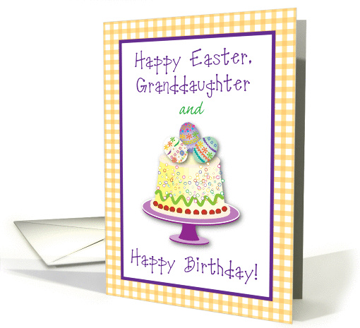 Happy Easter & Happy Birthday to Granddaughter card (1041795)