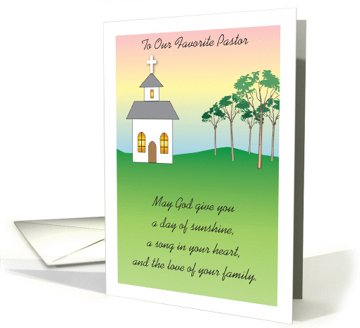 Encouragement for a Pastor, white church card (1042659)