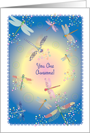 Encouragement, dragonfly theme card