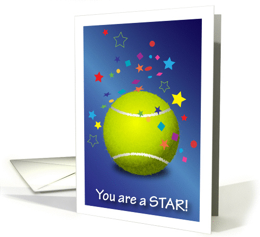 Encouragement, Tennis Ball Theme, stars card (1044781)
