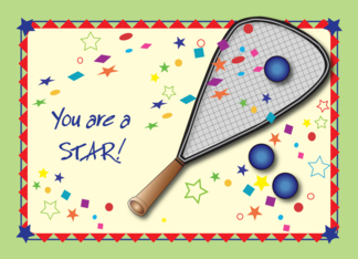 Encouragement, Racquetball Theme, stars