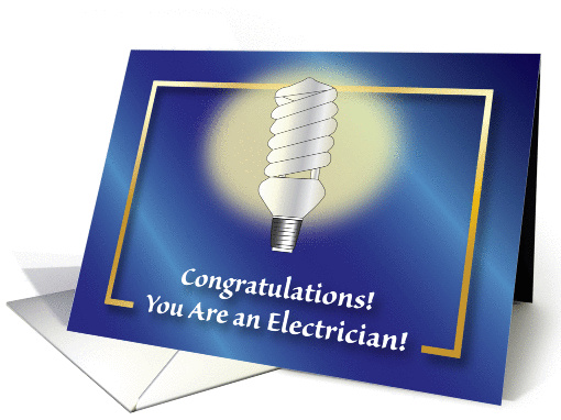 Congratulations on Becoming an Electrician card (1045933)