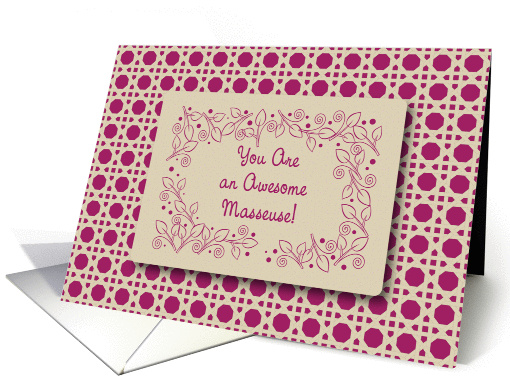 Encouragement to Masseuse, leaves card (1047825)