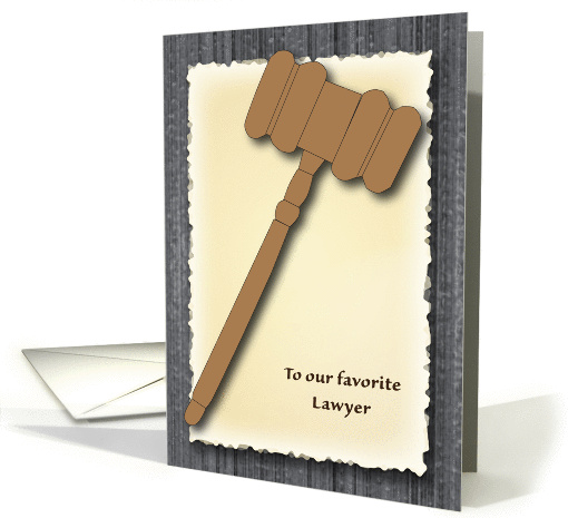 Encouragement for Lawyer, gavel card (1049127)