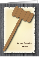 Encouragement for Lawyer, gavel card