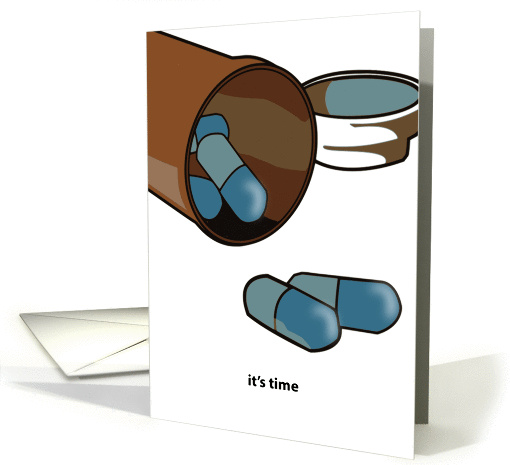Encouragement, addiction to pills, pill bottle card (1049917)