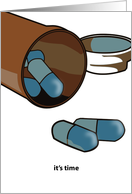 Encouragement, addiction to pills, pill bottle card