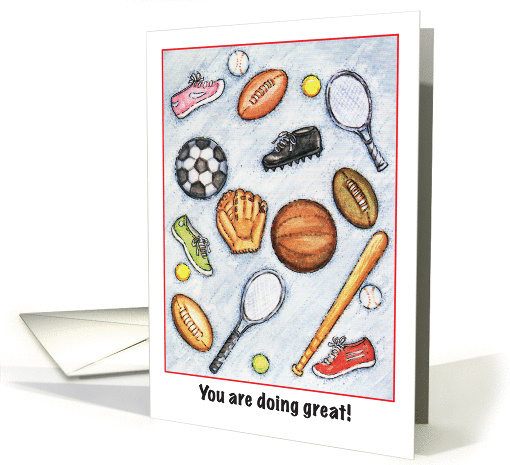 Encouragement for P. E. Teacher, sports card (1050379)