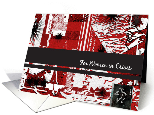 Donation for Women in Crisis, shelter/safe house card (1050929)