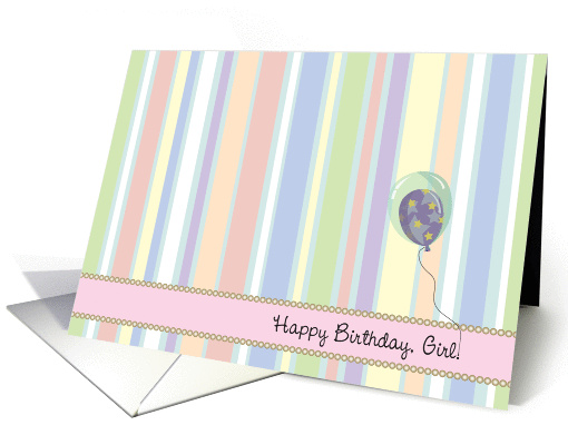 Happy Birthday for Ex Girlfriend, balloon card (1051737)