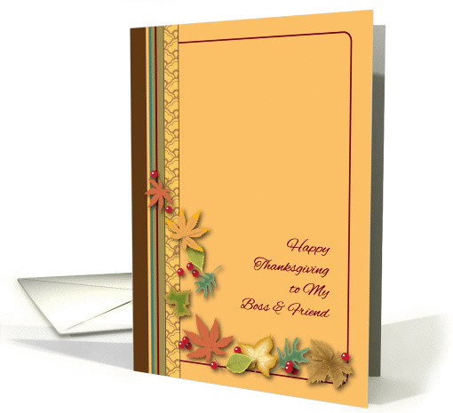 Business Happy Thanksgiving for Boss card (1055905)