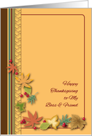 Business Happy Thanksgiving for Boss card