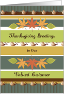 Business Thanksgiving for Customers/Clients, leaves card
