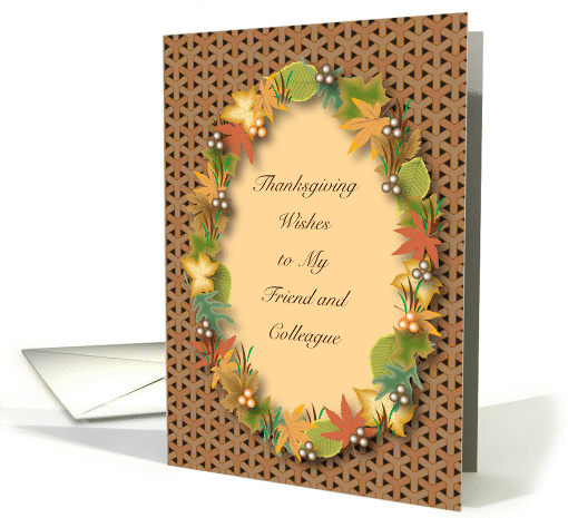 Business Thanksgiving for Colleague/Co Worker, leaves card (1056155)