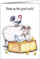 Encouragement for Veterinarian, farm animals card