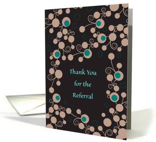 Business Thank You for Referral, digital abstract card (1056913)