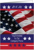 Business, Invitation to 4th of July Company Picnic, flag card