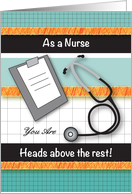 Encouragement for Nurse, stethoscope, chart card