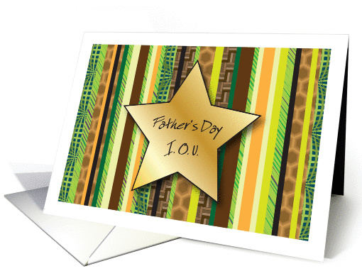 Father's Day I. O. U., star card (1064843)