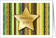 Father’s Day I. O. U., star card