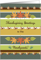 1st Thanksgiving for Newlyweds, leaves, berries card