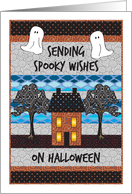 Spooky Halloween, primitive style card