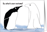 Halloween, penguin theme card