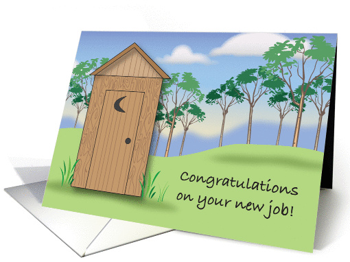 Congratulations, new plumber job, outhouse card (1081252)