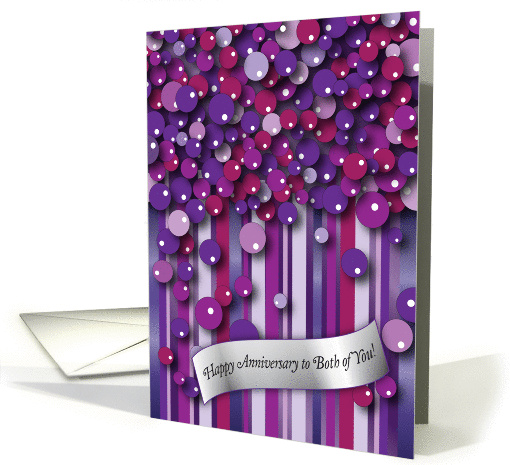 Wedding Anniversary for Both, wine theme card (1088446)