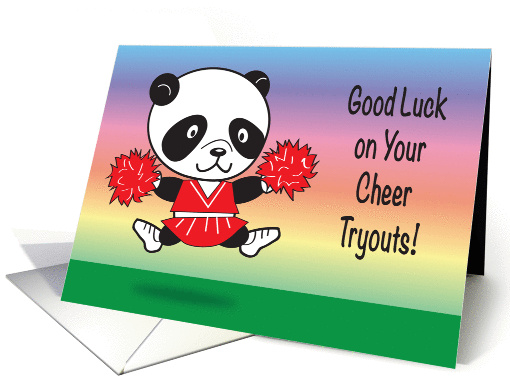 Good Luck on Cheer Tryouts, panda card (1098140)