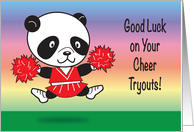 Good Luck on Cheer Tryouts, panda card