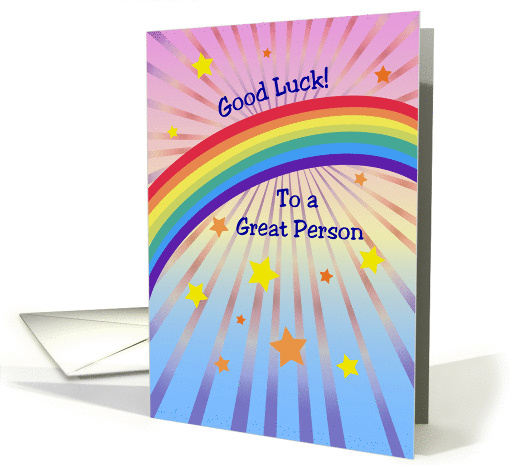 Good Luck, rainbow theme, stars card (1098168)