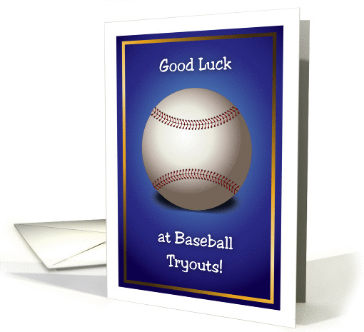 Good Luck, Baseball Team Tryouts card (1099202)