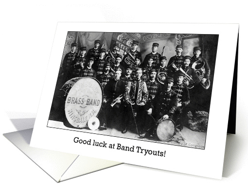 Good Luck at Band Tryouts, vintage photo card (1106184)